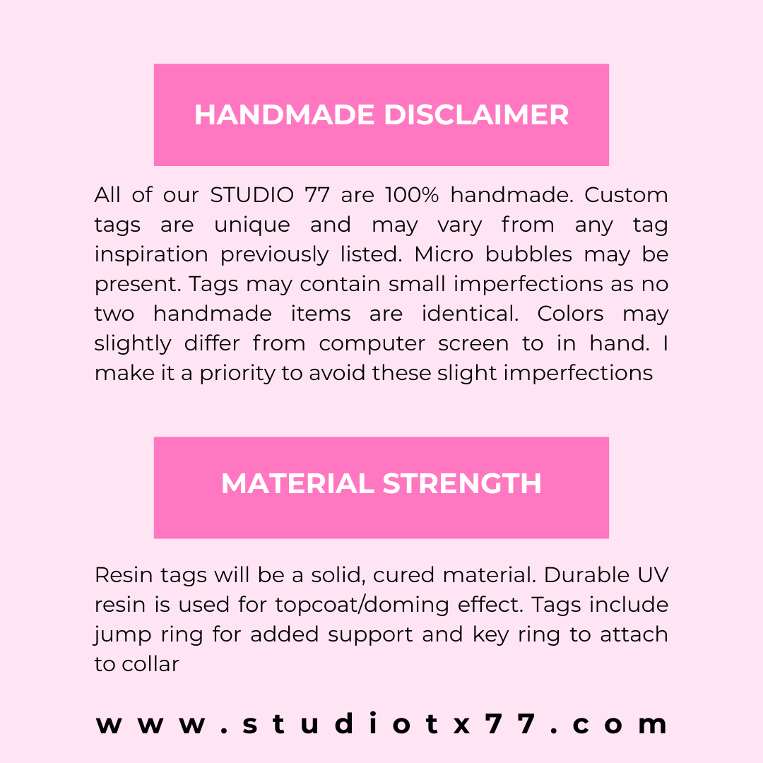 Custom Pet Tag: Handmade Resin Dog ID Tag, Personalized Name & Number FOOTBALL