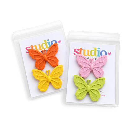Butterfly Magnet Set – 2 Pieces · 4 Vibrant Colors