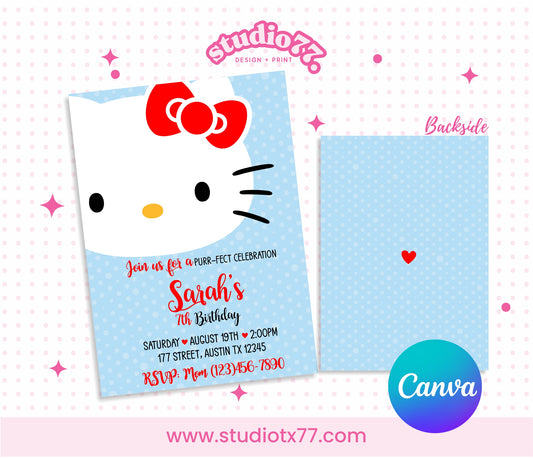 Kawaii Hello Kitty Invitation