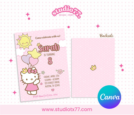 Kawaii Hello Kitty Invitation