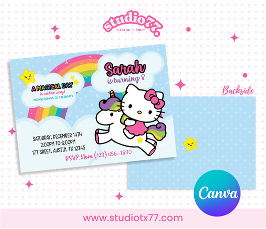 Kawaii Hello Kitty Invitation